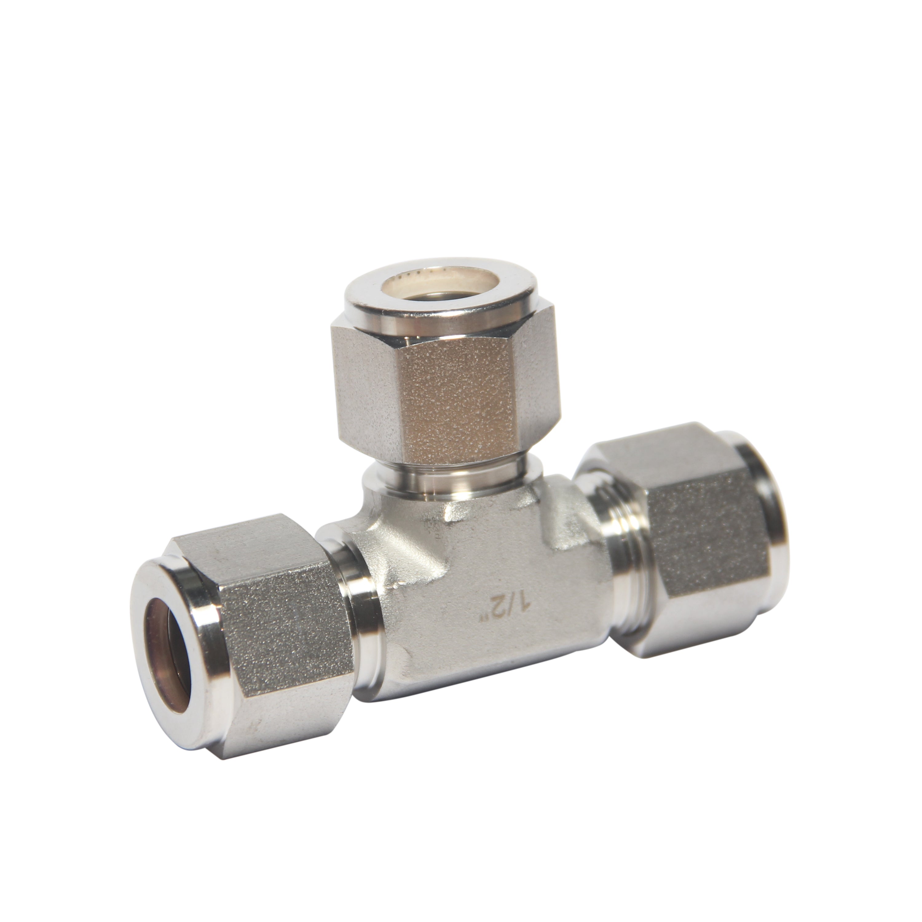 Compression Tube Fitting 4 Way Cross 1/2 Tube OD Stainless Steel