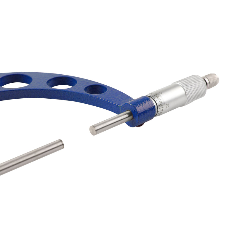 HFS(R) 0-6" x 0.0001" Outside Micrometer Caliper Set with Interchangeable Anvils, Accurate to 0.0001"