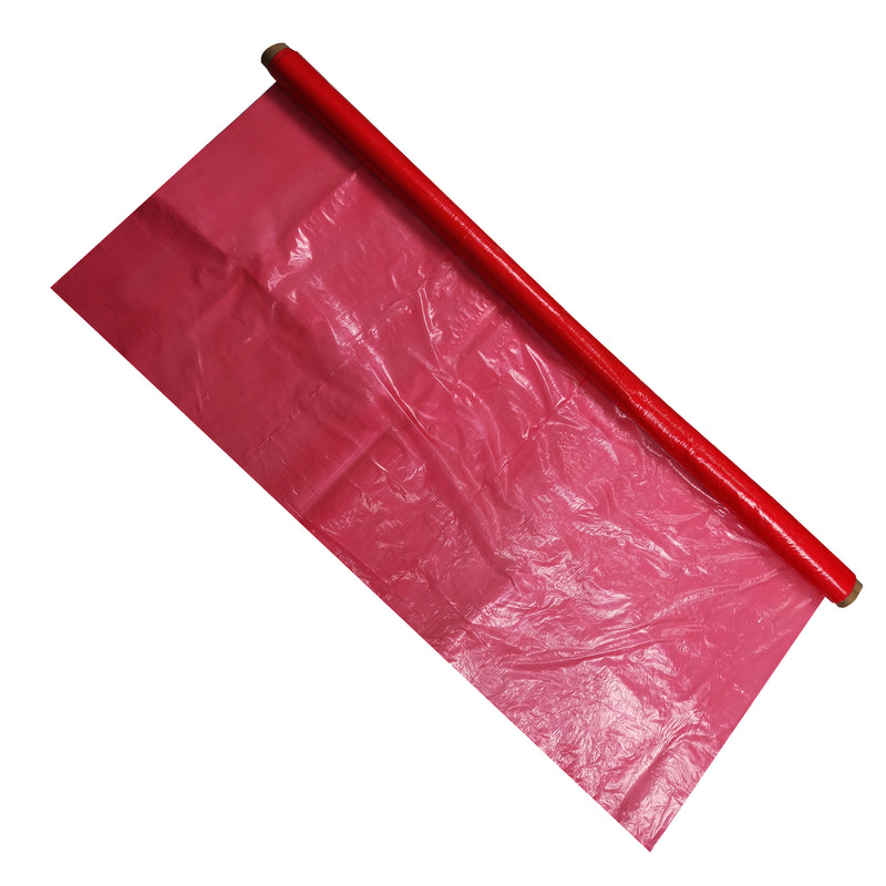 HYDROPONIC DEPOT 1 Mil LLDPE 4X50FT Anti-UV Red Plastic Film Plastic Mulch for Carrots, Corn, Leeks