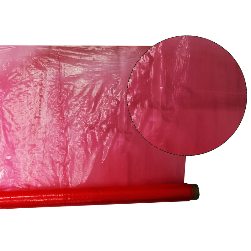 HYDROPONIC DEPOT 1 Mil LLDPE 4X50FT Anti-UV Red Plastic Film Plastic Mulch for Carrots, Corn, Leeks