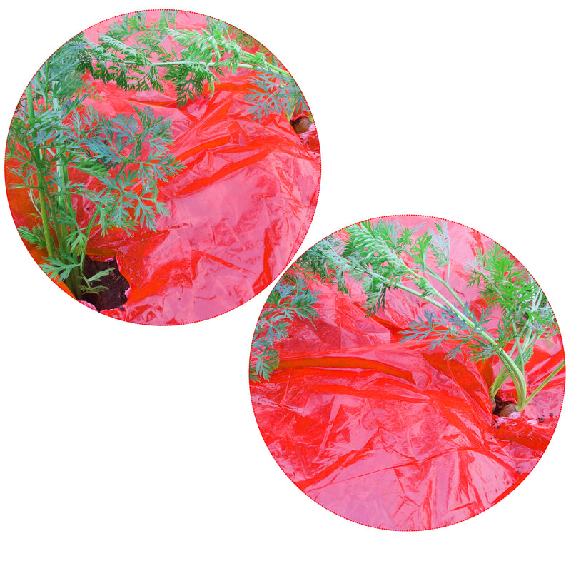 HYDROPONIC DEPOT 1 Mil LLDPE 4X50FT Anti-UV Red Plastic Film Plastic Mulch for Carrots, Corn, Leeks